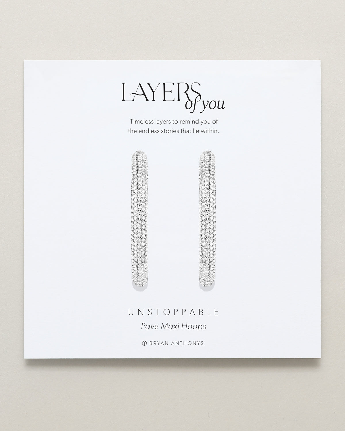 Bryan Anthonys Layers of You Collection Unstoppable Maxi Hoop Earrings Silver On Card
