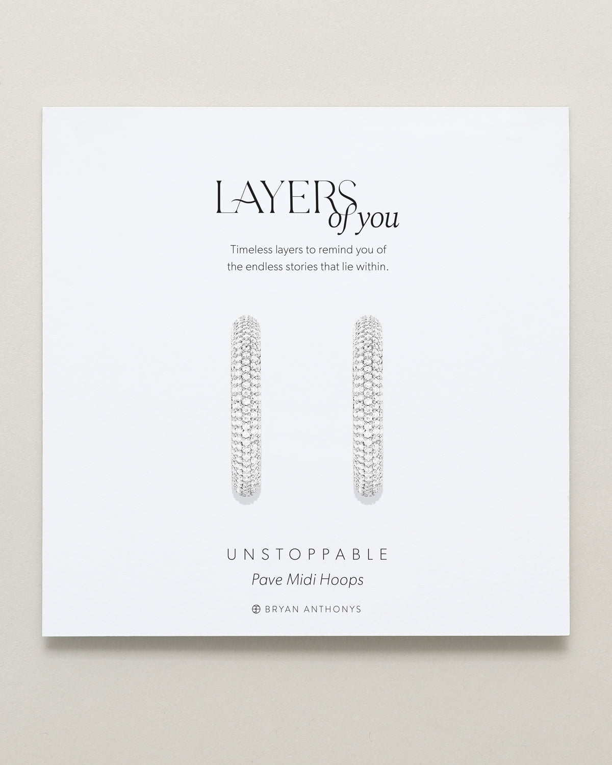 Bryan Anthonys Unstoppable Pave Midi Hoops Silver