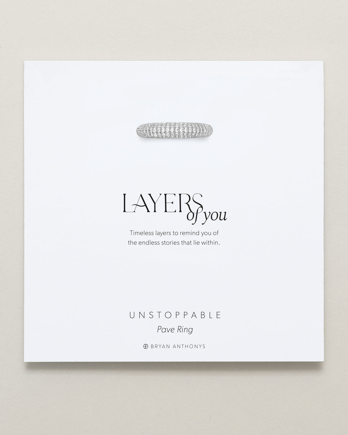 Bryan Anthonys Layers of You Unstoppable Pave Ring Silver