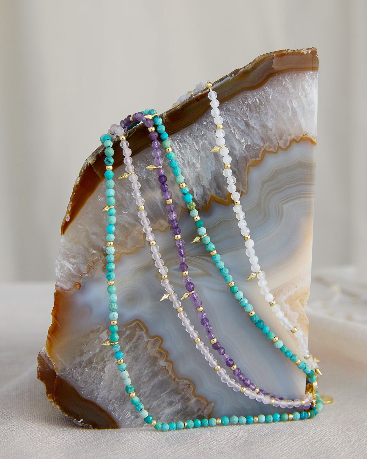 Bryan Anthonys Healing Stone Gold Choker On Stone