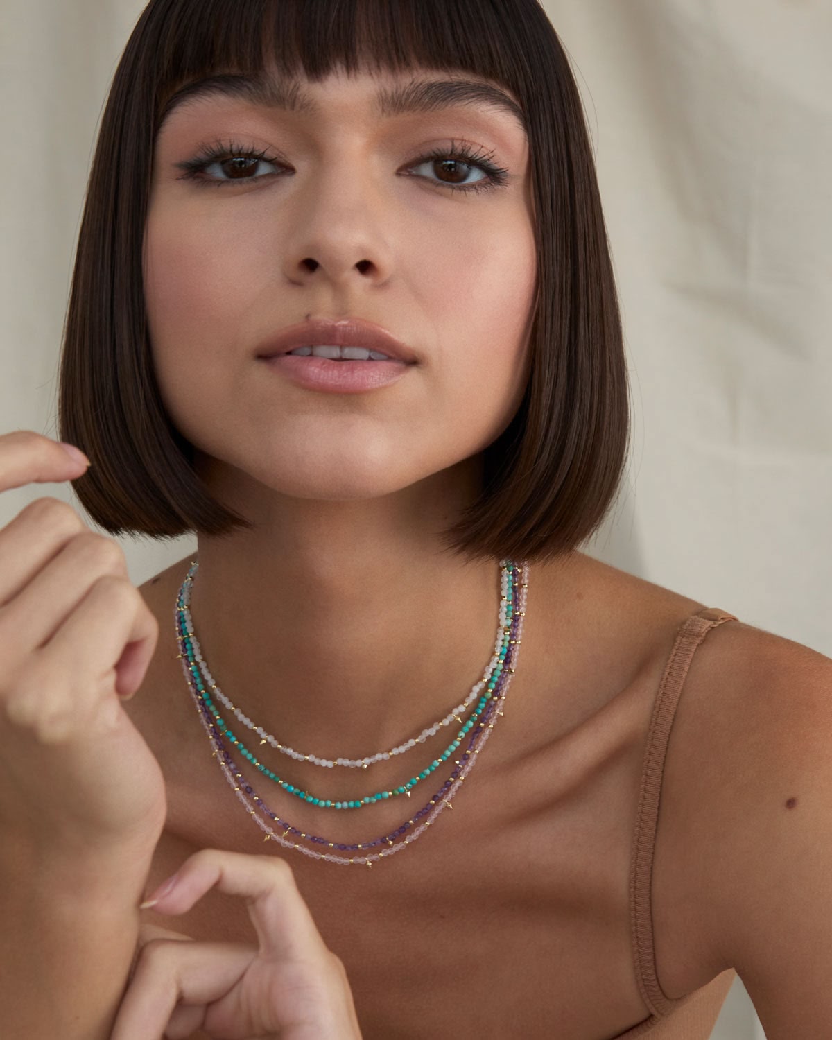 Bryan Anthonys Healing Stone Gold Choker On Model