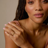 Bryan Anthonys Layers of You Ring Stack Aligned Entwined and Simplicity Rings in Gold On Model