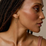 Bryan Anthonys Layers of You Aligned Dainty Hoops in Gold on Model