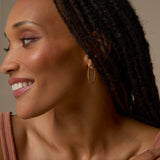 Bryan Anthonys Layers of You Entwined Dainty Hoops in Gold on Model