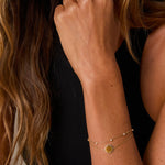 Bryan Anthonys Squad Crystal Bracelet in Gold On Model