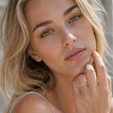 The Becoming Marquise Double Pavé Stacking Ring