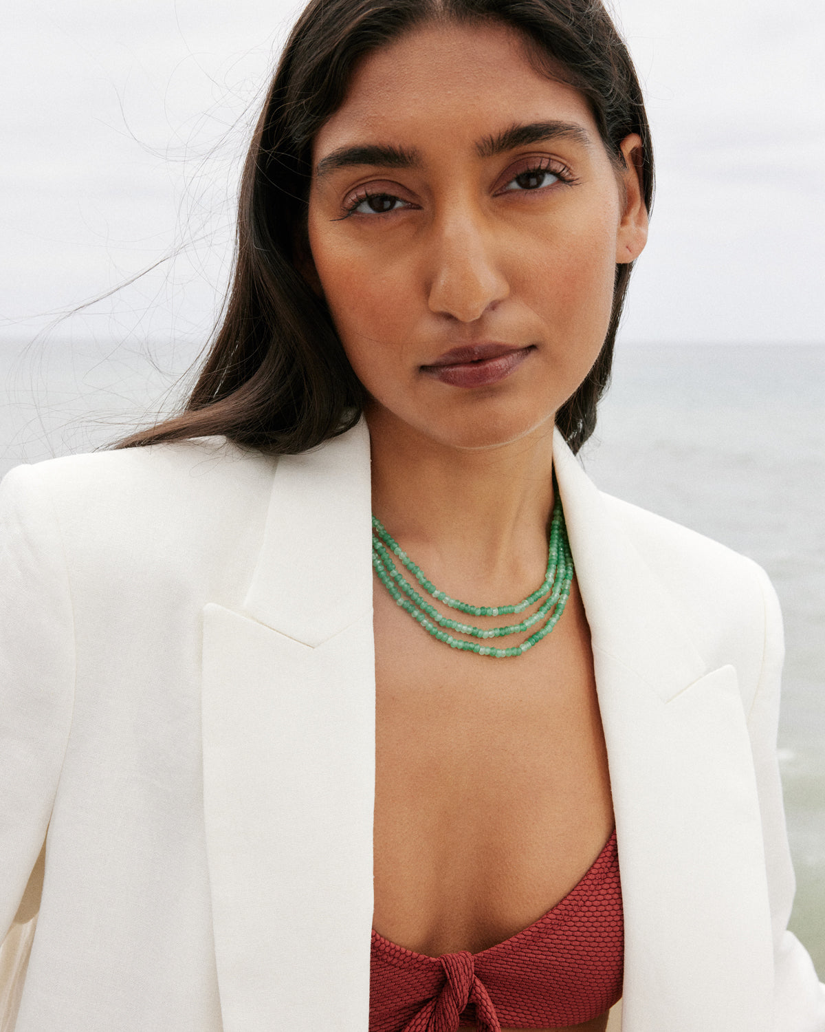 Bryan Anthonys Soul Like The Sea Beaded Necklace On Model