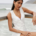 Model wearing Breathe Pendant Necklace