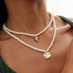 Bryan Anthonys Listen Beaded Necklace On Model