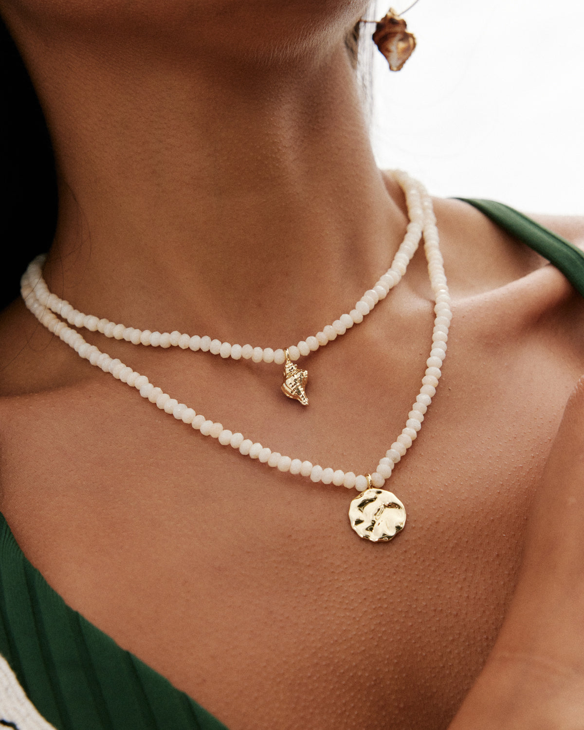 Bryan Anthonys Listen Beaded Necklace On Model