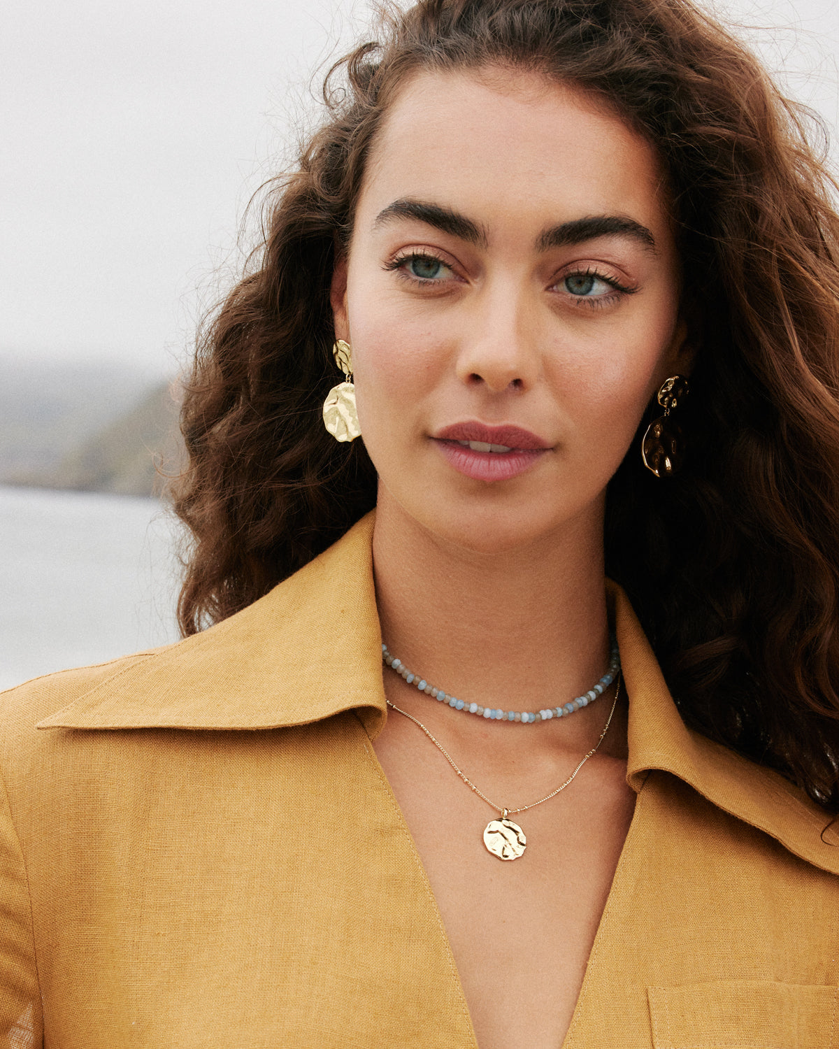 Bryan Anthonys Soul Like The Sea Beaded Necklace On Model