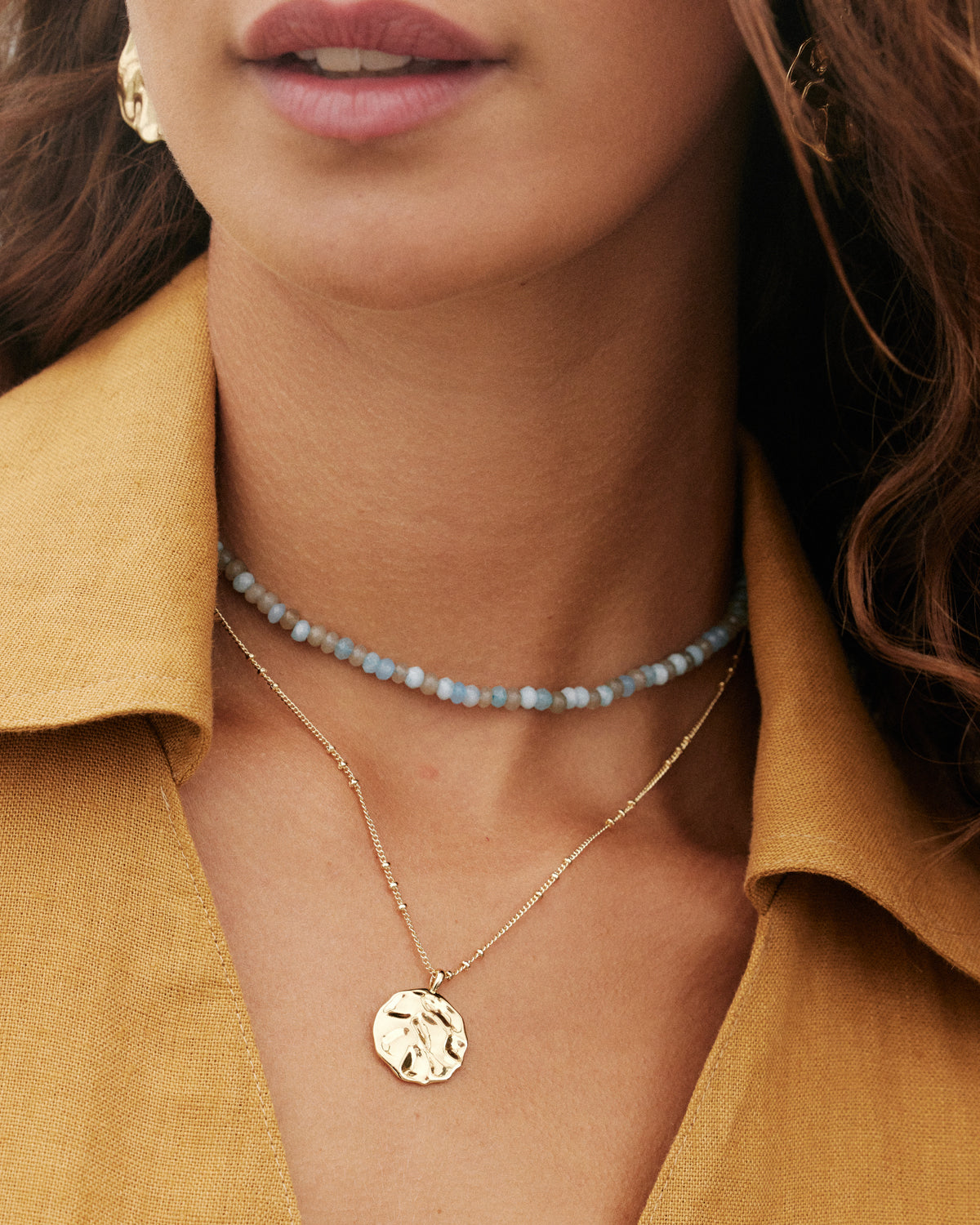 Bryan Anthonys Soul Like The Sea Beaded Necklace On Model