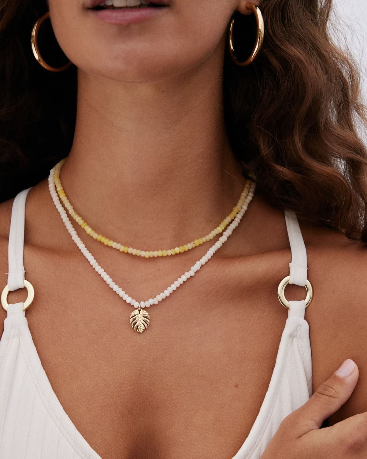 Bryan Anthonys Breathe Beaded Necklace On Model