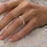 The Becoming Marquise Double Pavé Stacking Ring
