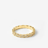 The Becoming Pavé Twist Stacking Ring