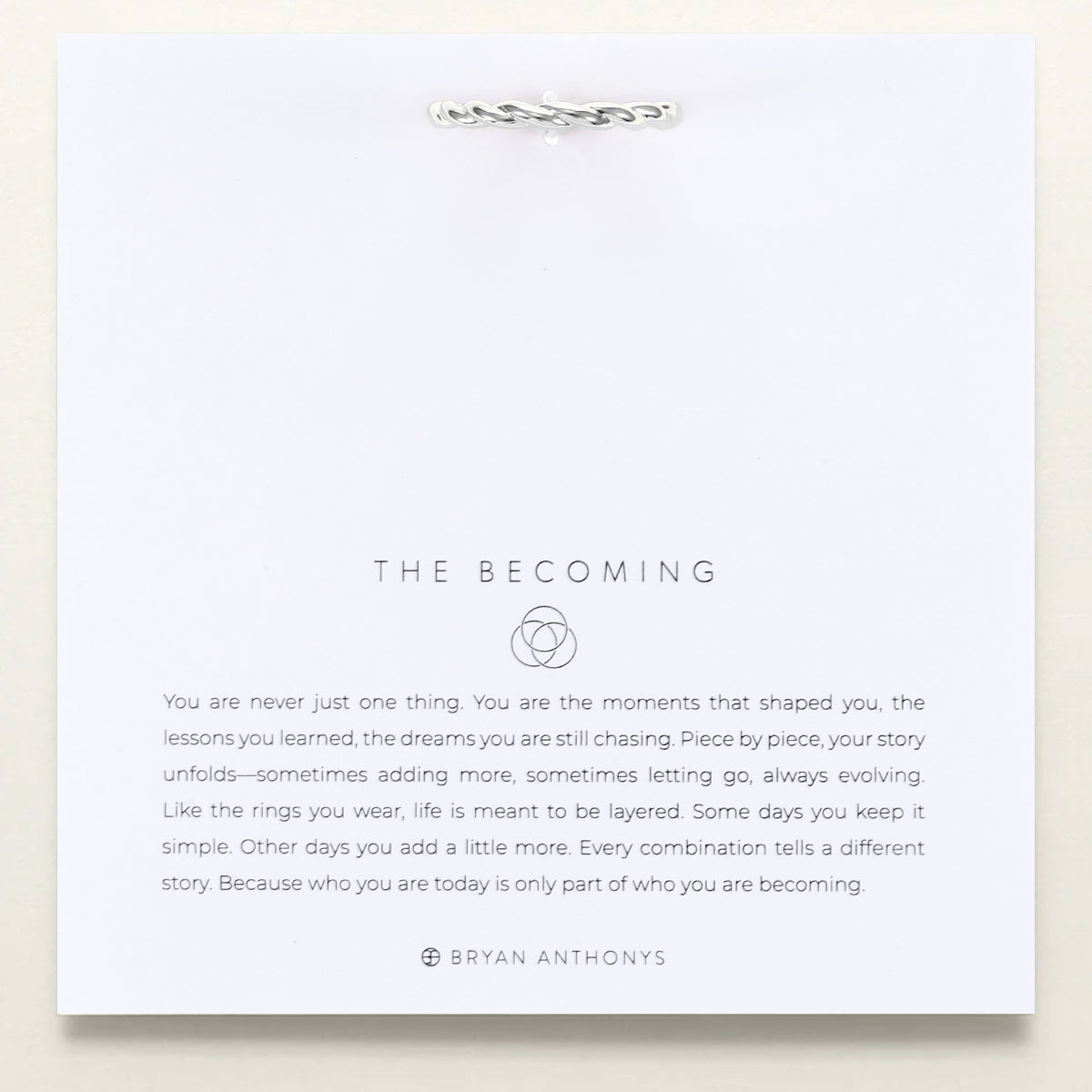 The Becoming Dainty Rope Stacking Ring