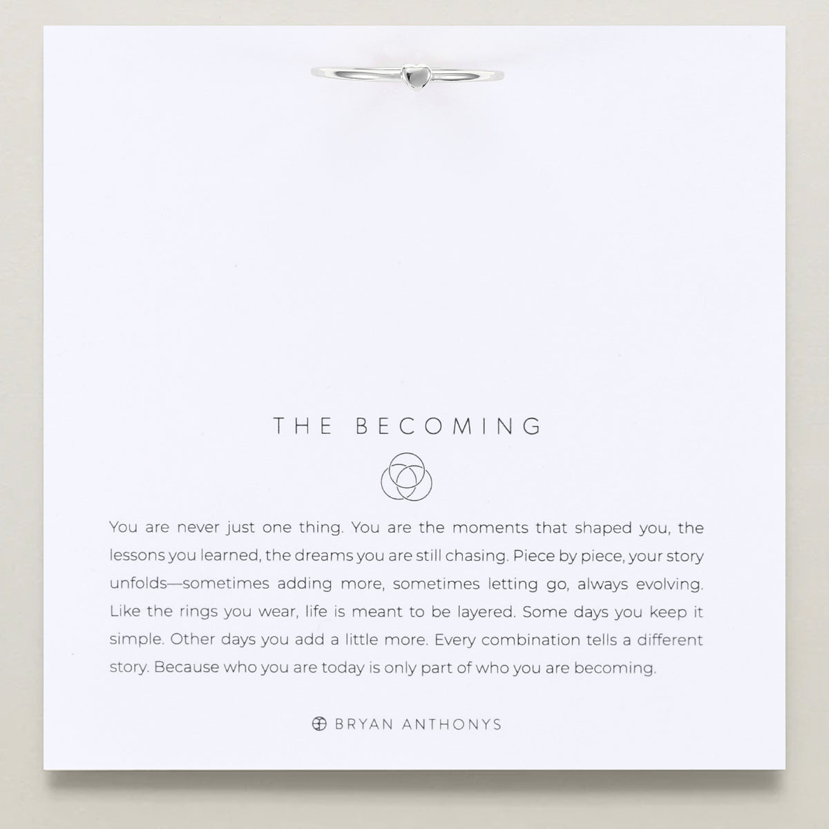 The Becoming Heart Stacking Ring