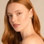 Bryan Anthonys Radiance Collection Baguette Mini Hoop Earrings On Model