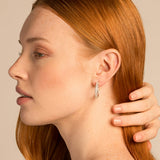 Bryan Anthonys Radiance Collection Baguette Midi Hoop Earrings On Model