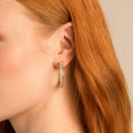 Bryan Anthonys Radiance Collection Baguette Maxi Hoop Earrings On Model
