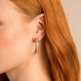 Bryan Anthonys Radiance Collection Baguette Maxi Hoop Earrings On Model