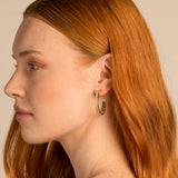 Bryan Anthonys Radiance Collection Baguette Maxi Hoop Earrings On Model