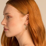 Bryan Anthonys Radiance Collection Baguette Maxi Hoop Earrings On Model