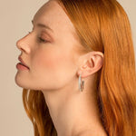 Bryan Anthonys Radiance Collection Baguette Maxi Hoop Earrings On Model