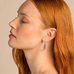 Bryan Anthonys Radiance Collection Baguette Maxi Hoop Earrings On Model