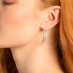 Bryan Anthonys Radiance Collection Baguette Maxi Hoop Earrings On Model