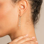 Bryan Anthonys Radiance Collection Pear Cut Chandelier Earrings On Model