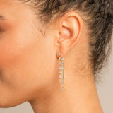 Bryan Anthonys Radiance Collection Baguette Chandelier Earrings Emerald Cut On Model