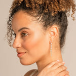 Bryan Anthonys Radiance Collection Baguette Chandelier Earrings Emerald Cut On Model