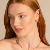 Bryan Anthonys Radiance Collection Baguette Tennis Necklace On Model Gold