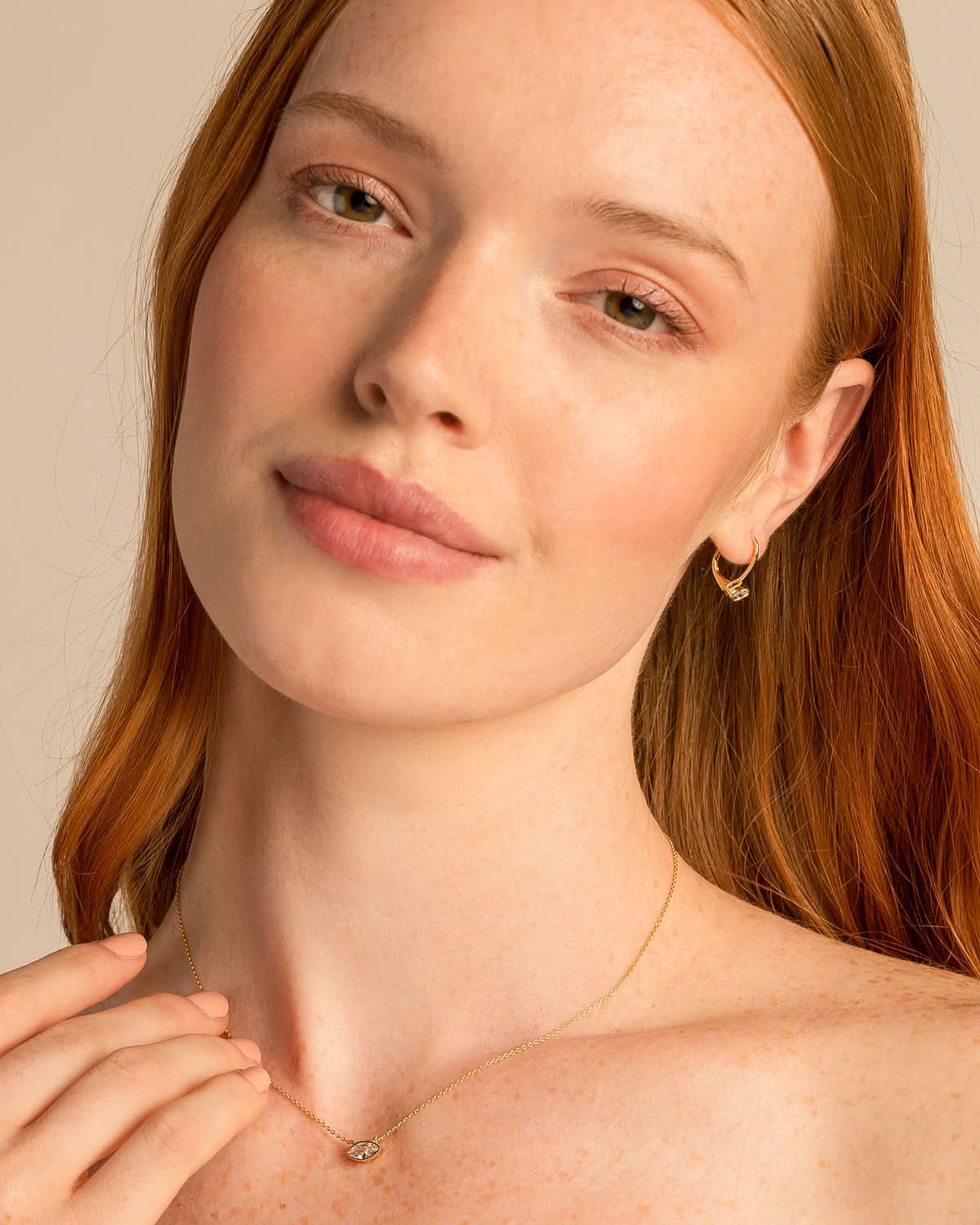 Bryan Anthonys Self Love Marquise Solitaire Necklace On Model