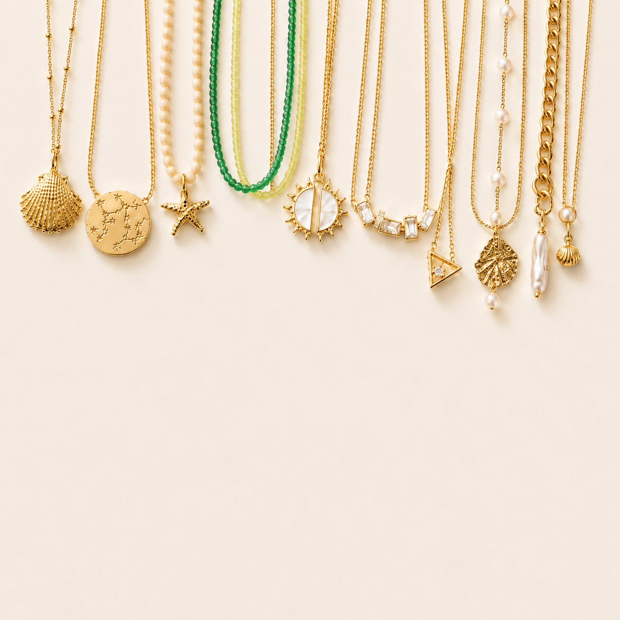 necklaces gold layered