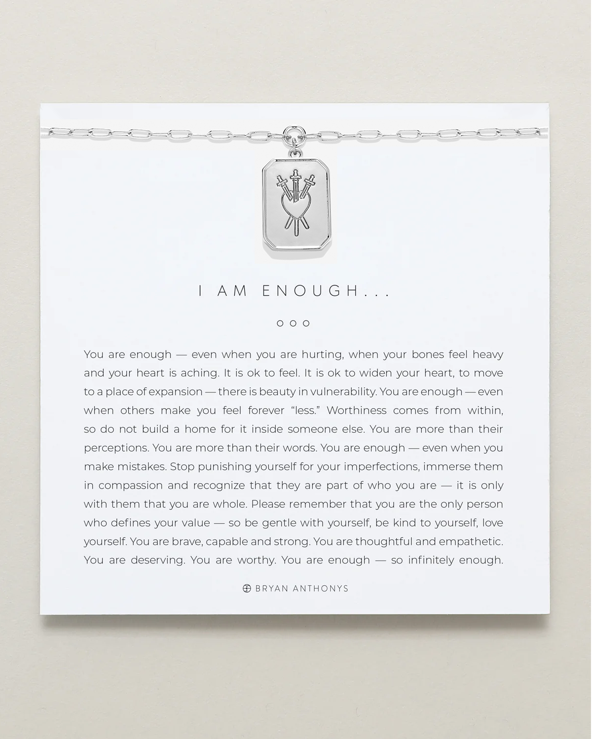 I Am Enough Statement Necklace