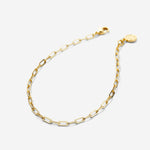Bryan Anthonys Layers of You Connected Gold Paperclip Chain Anklet Macro