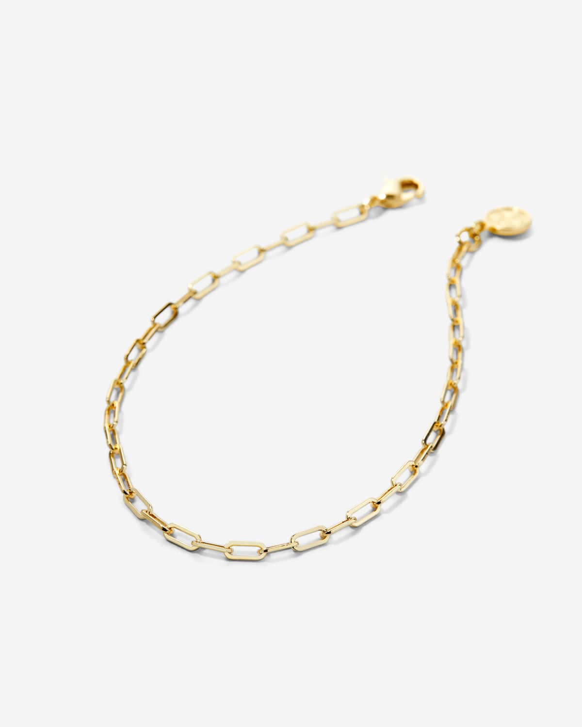 Bryan Anthonys Layers of You Connected Gold Paperclip Chain Anklet Macro