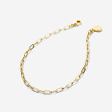 Bryan Anthonys Layers of You Connected Gold Paperclip Chain Anklet Macro