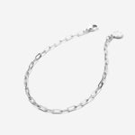 Bryan Anthonys Layers of You Connected Silver Paperclip Chain Anklet Macro