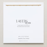 Bryan Anthonys Layers of You Milestone Gold Satellite Chain Anklet On Card