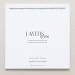 Bryan Anthonys Layers of You Milestone Silver Satellite Chain Anklet On Card