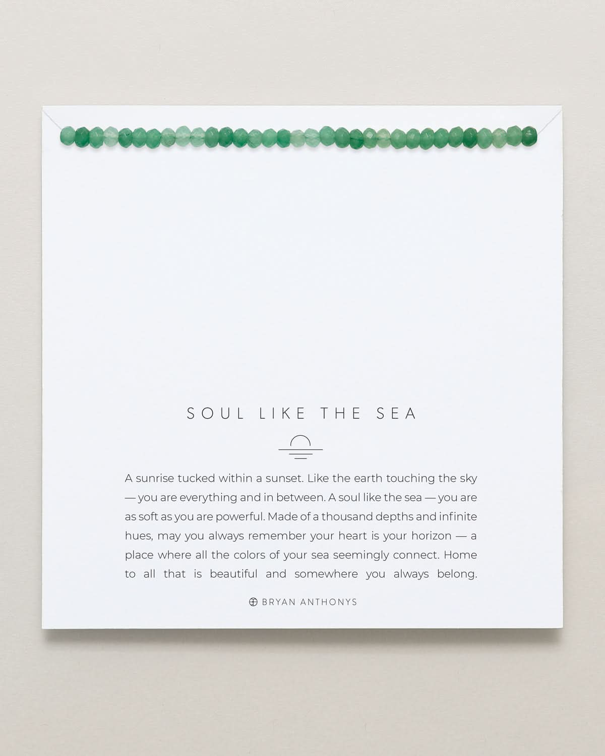Bryan Anthonys Soul Like The Sea Seaglass Bracelet On Card