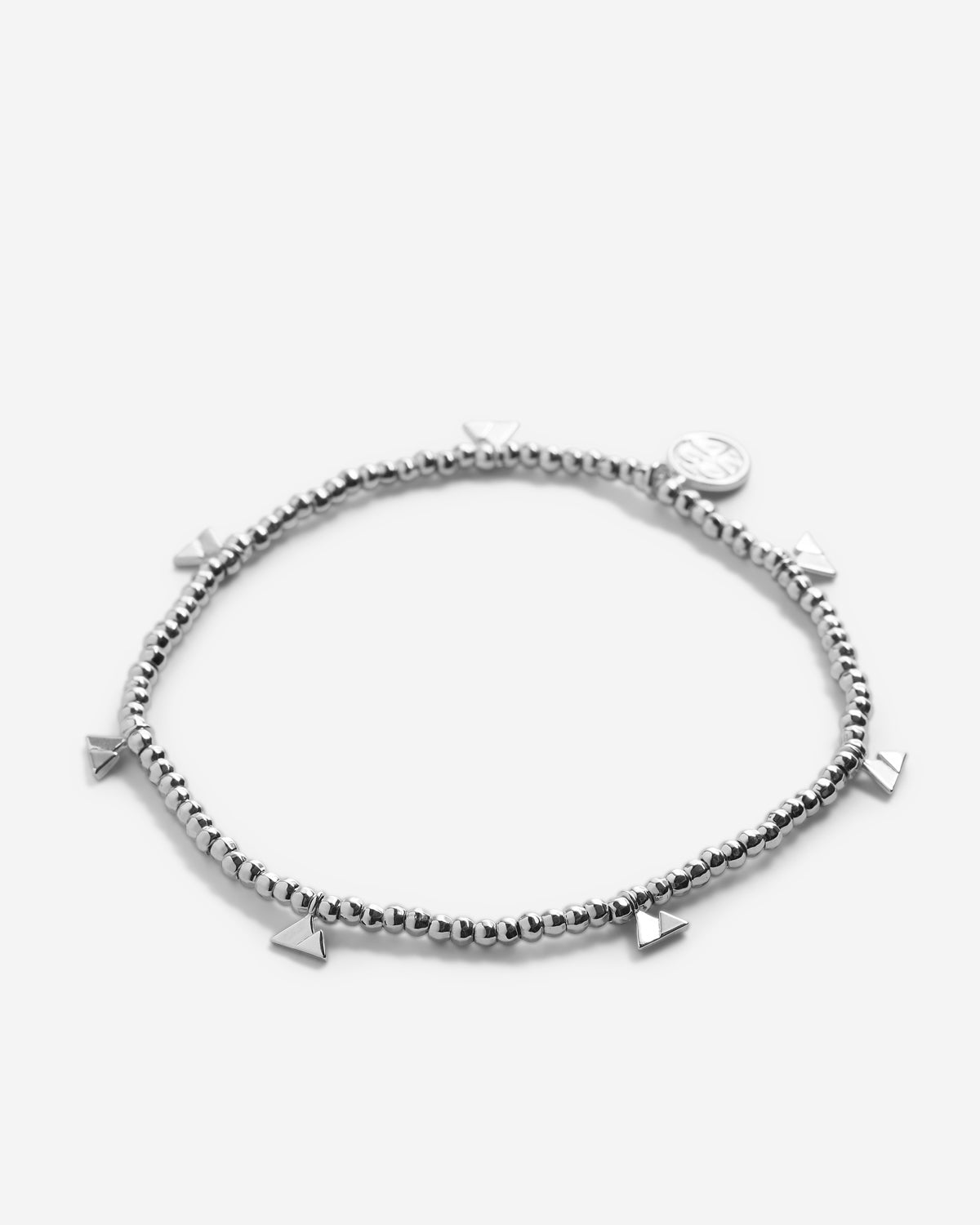 Move Mountains Beaded Icon Bracelet in Silver