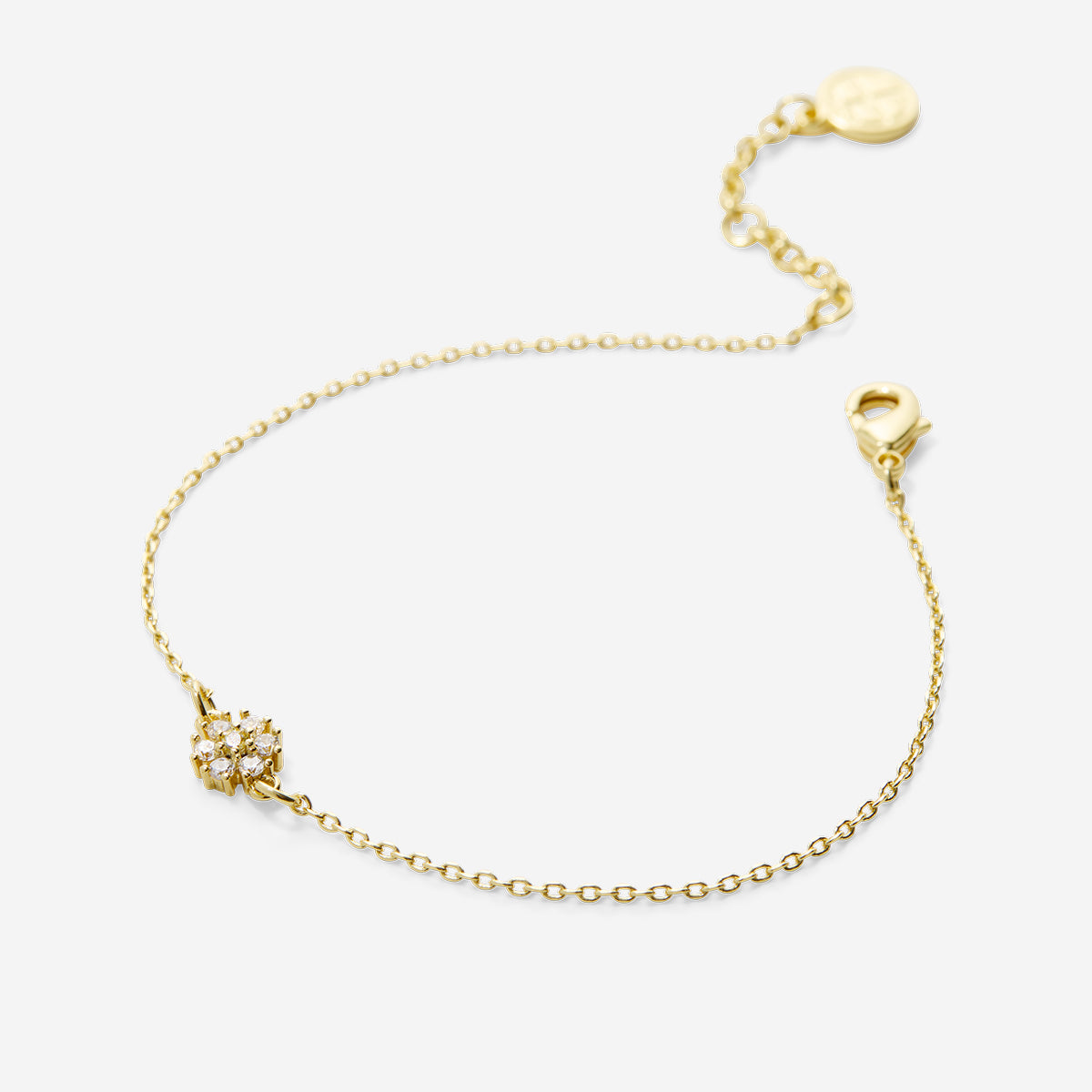 Bryan Anthonys Bloom Gold Clear Dainty Bracelet Macro