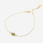 Bryan Anthonys Bloom Gold Green Dainty Bracelet Macro