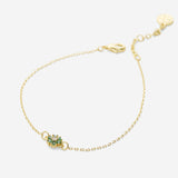 Bryan Anthonys Bloom Gold Green Dainty Bracelet Macro