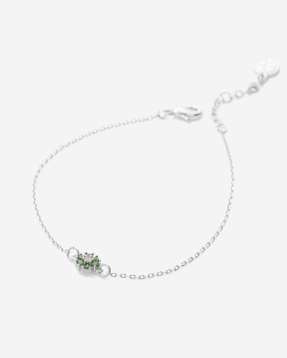 Bryan Anthonys Bloom Green Silver  Dainty Bracelet Macro
