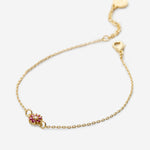 Bryan Anthonys Bloom Gold Hot Pink Dainty Bracelet Macro